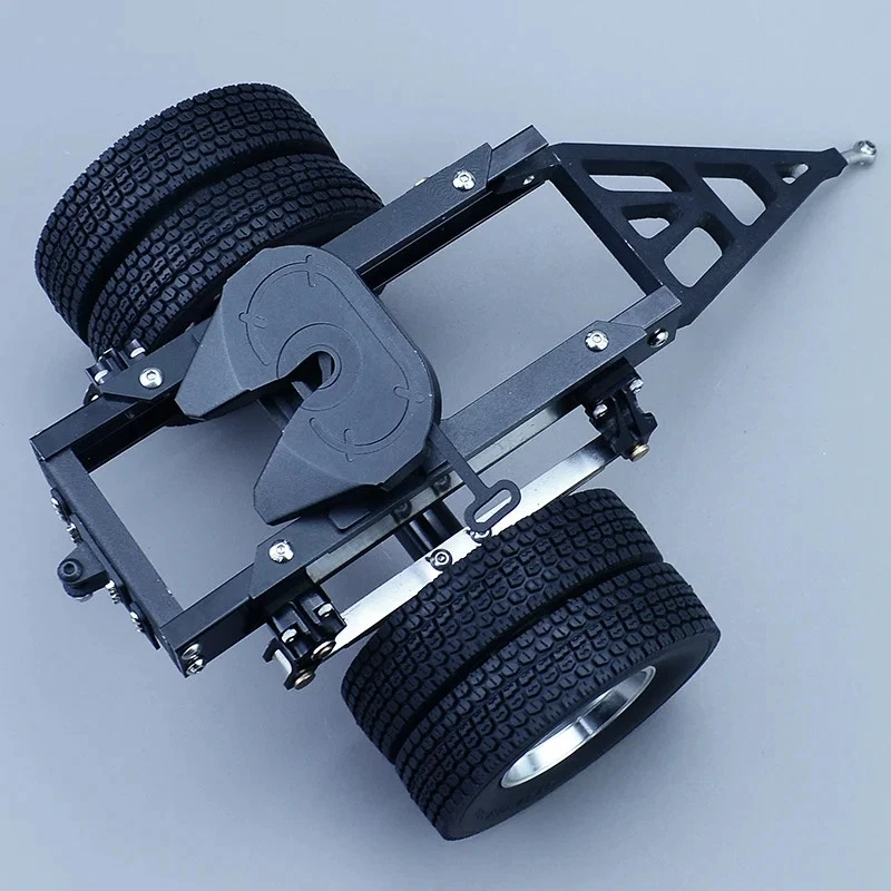 Metal 2 Axles Trailer Traction Fifth-wheel 1:14 For Tamiya RC Truck SCANIA 770S - Image 4 of 4