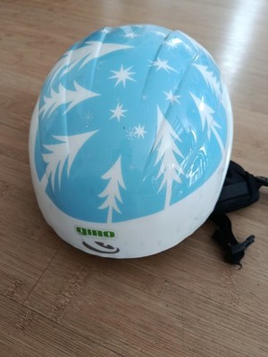 Skihelm Kinder im Vorschul-, Grundschulalter, gebraucht, Marke Giro, weiß-blau