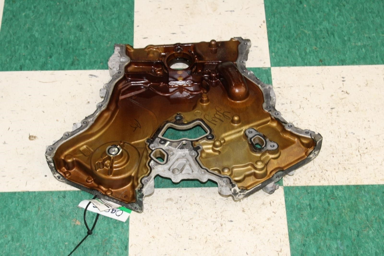 14-17 GHIBLI 3.0L Twin Turbo Motor Engine Rear Timing Cover Panel Factory OEM OE