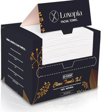 Disposable Face Towels   50 Count  Ultra-Soft, Lint-Free, Biodegradable Facial