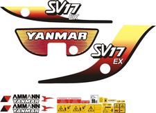 Yanmar SV17EX Set di decalcomanie mini escavatore.