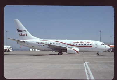 Orig 35mm airline slide Star 1 737-73S LY-STG