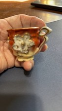 Vintage Miniature Porcelain Tea Cup with Floral Design
