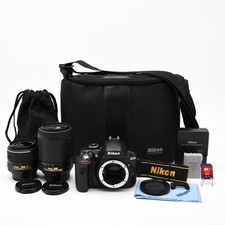 Nikon D3300 Double Zoom Kit 2 Black, Shutter Count 1,218, Includes Camera Bag,