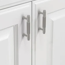 10 Pack Knurled Cabinet Pulls 3 Inch Brushed Satin Nickel Kitchen Cabinet Han...