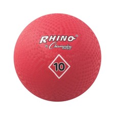 Champion Sports 10 Inch Playground Ball, Red 10" diameter, Single