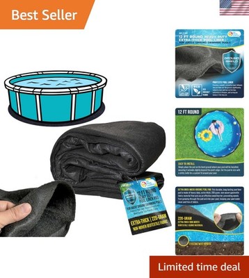 Ground Shield 12-Foot Round Heavy Duty Pool Liner Pad for Above Ground Swimmi...