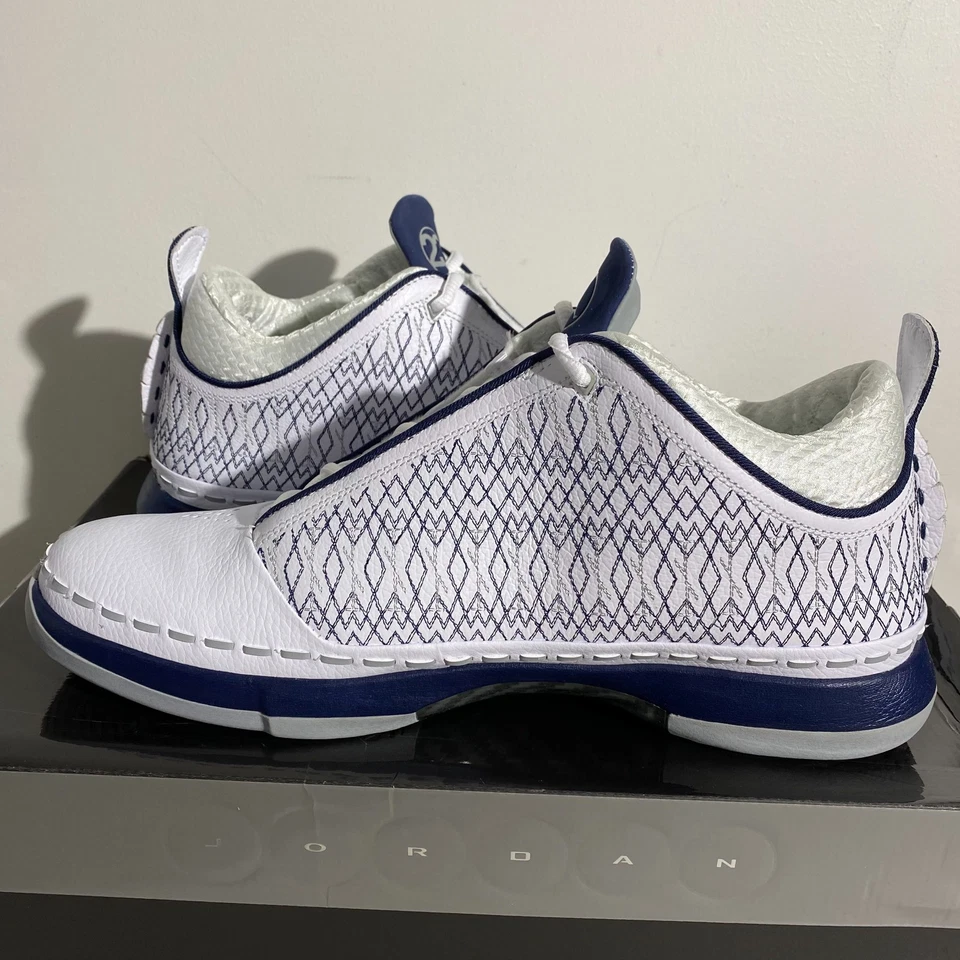 Talla 12.5 - Air Jordan 23 Low OG Blanco Azul Marino Medianoche 323405-141 ¡NUEVO! ¡Envío rápido! Foto 3 de 4