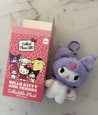 Kuromi Sanrio Hello Kitty & Friends Plüsch Schlüsselanhänger mit Clip lila