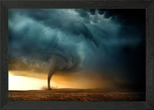 STORM tornado Framed Wall Art Poster Canvas Print Picture
