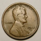 1917 S Lincoln Wheat Cent Penny F-VF  "Actual Coin Pictured - Not Cleaned"