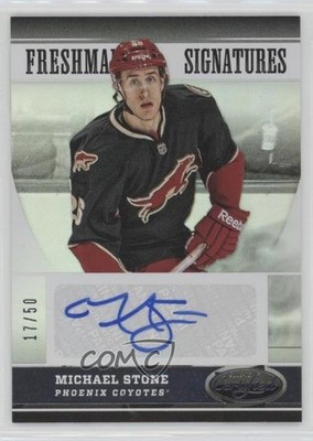 2012 Certified Freshman Signatures Mirror Hot Box 17/50 Michael Stone #173 0d7y