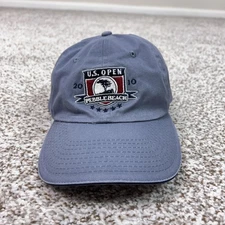 US Open Pebble Beach Hat Cap Strap Back Mens Gray Golf USGA Member 2010 Dad