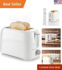 Ovente 700W Toaster - White, 2 Slice with Removable Crumb Tray & Stylish Finish