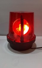 Vintage Redblack Rotating Spot Lite Beacon Warning Light Ul Dj Party Corded