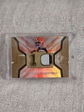 2007 SPx Winning Materials Jersey Number Brady Quinn #WM-BQ Patch RC 3/10