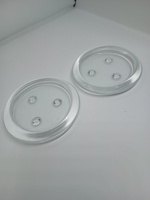 Habitat Kerzenteller aus Glas - Neu - 2er Pack (11 cm)