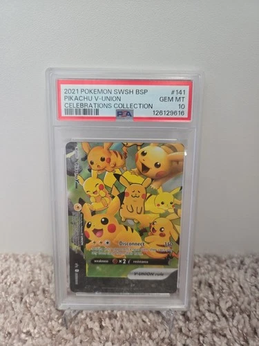 PSA 10 Pikachu V-Union SWSH BSP #141 Celebrations Collection Holo