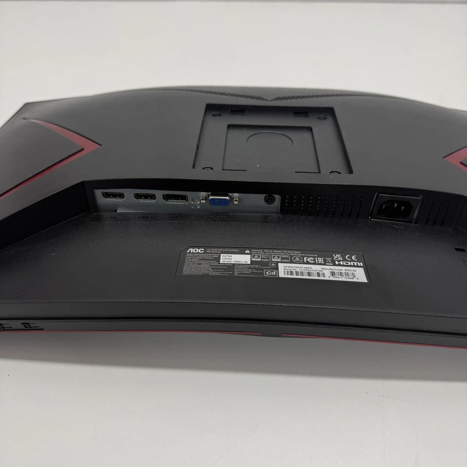 AOC C27G2Z 27" Curved Frameless Ultra-Fast Gaming Monitor, FHD (Damaged Screen) - Image 4 of 4