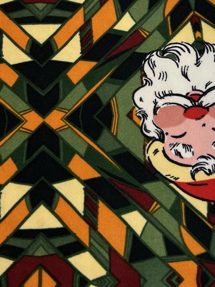 Leggings LuLaRoe TC2 alta curvilínea 2 listras de Natal SANTA Holiday Diamond Lounge - Imagem 2 de 4