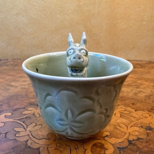 Chinese Porcelain Yao State Kiln Stereoscopic Dragon Head Cup