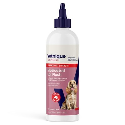 Oticbliss Advanced Strength Dog Ear Infection Treatment Flush, Antiseptic Cat...