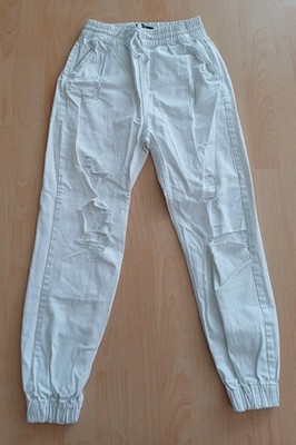 Hose Distressed-Jeans Sommer In Weiß Damen Bershka S