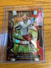2025 Panini Select - Concourse Deebo Samuel #87 - Black & Red Shock Prizm