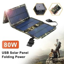 Solar Panel Folding Power Bank Outdoor Camping Hiking Phone Charger USb