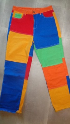 Shein Colourblock Patchwork Jeanshose Größe L