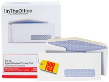 500 PCS 10 Right Window Security Tint Gummed Envelopes Business Mailing