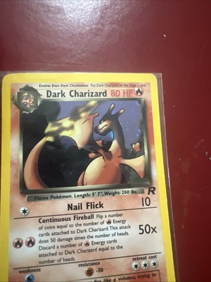 Dark Charizard Pokémon Card 80 HP R Holo Rare 4/82 | eBay