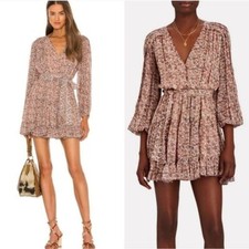 NWT Ulla Johnson Eleni Dress Gardenia Floral Boho V Neck Mini Blouson Sz 0