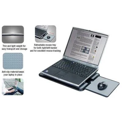 Aidata Portable Lapdesk W Retractable Mouse Pad New Computer