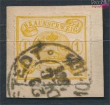 Briefmarken Braunschweig 1862 Mi 14B Pracht gepr&uuml;ft gestempelt Wappen (10526752