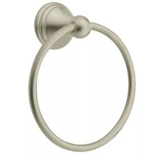 Moen DN8486BN Preston Die Cast Zinc Brushed Nickel Towel Ring 5 Dia. in.