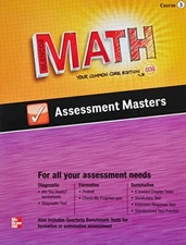 Glencoe Math Your Common Core Edition CCSS Course 3 Assessment Masters (Paper…
