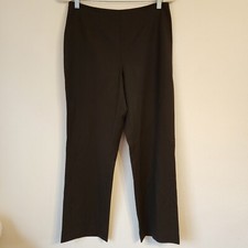 Ralph Lauren Black Label Size 12 Pants Wool Stretch Trouser Flat Front Side Zip