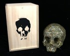 IMBUE Death And Taxes 2 Signiert SKULL Sculpture Bronze Gold Resine money