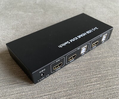 PRO SIGNAL - 2-Port HDMI & USB KVM Switch mit Netzteil und HDMI/USB Kabel NEU