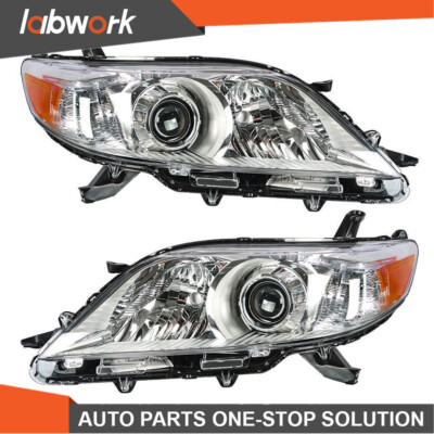 Labwork Headlight For 2011-2020 Toyota Sienna Halogen Assembly Replacement LH+RH