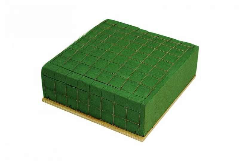 MOSY Steckmasse - Ziegel, Doppelt, Holzunterlage, Draht-Gitter, Steckschaum, Nass