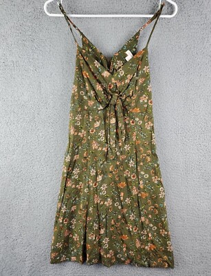 Xhilaration Green Floral Maxi Dress Size Large Strap Tie Front Boho RUNS SMALL | eBay Xhilaration Green Floral Maxi Dress Size Large Strap Tie Front Boho RUNS SMALL | eBay