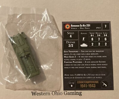 Axis & Allies Miniatures Counter Offensive Romanian Sd Kfz 251 #47/50 NEW A&A