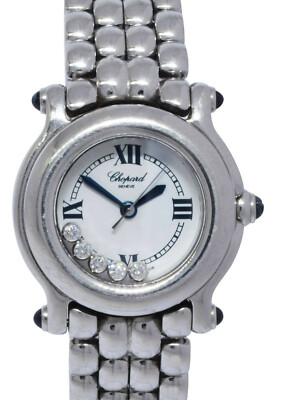 CHOPARD WOMEN’S HAPPY SPORT WATCH 5 DIAMONDS WHITE GOLD Chopard Happy Sport Women main image 2