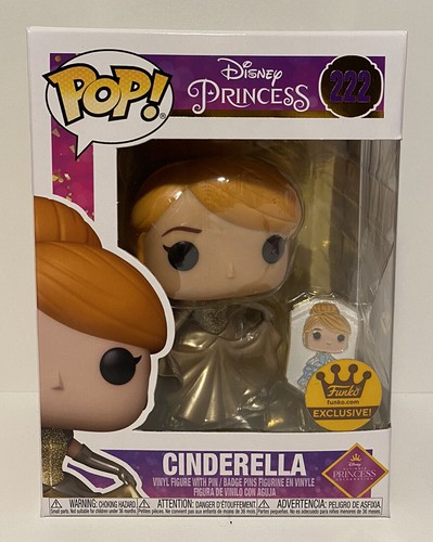 Cinderella Gold Enamel Pin Funko Pop Vinyl Exclusive Disney #222 - Picture 2 of 3