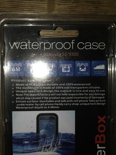 Samsung S3 9300 Waterproof Cell Phone Case ~ Summer Box~Black - 第 3/4 張圖片
