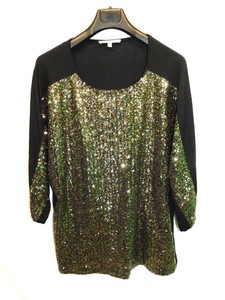 black and gold sequin shirt