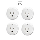 Wi-Fi SMART Plug Sockets 4 Pack Compatible With Amazon Alexa & Google Assistant