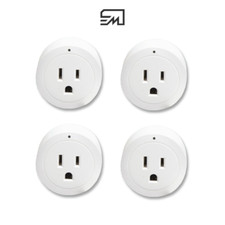 Wi-Fi SMART Plug Sockets 4 Pack Compatible With Amazon Alexa & Google Assistant